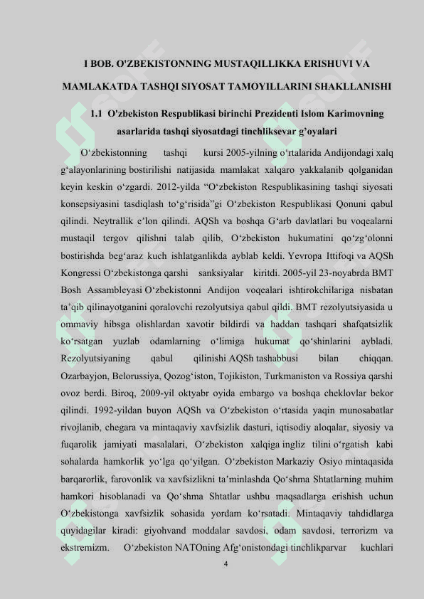Oʻzbekistonning tashqi siyosati borasidagi yangi davr 4
