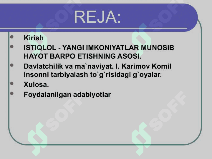 Davlatchilik va ma`naviyat 2