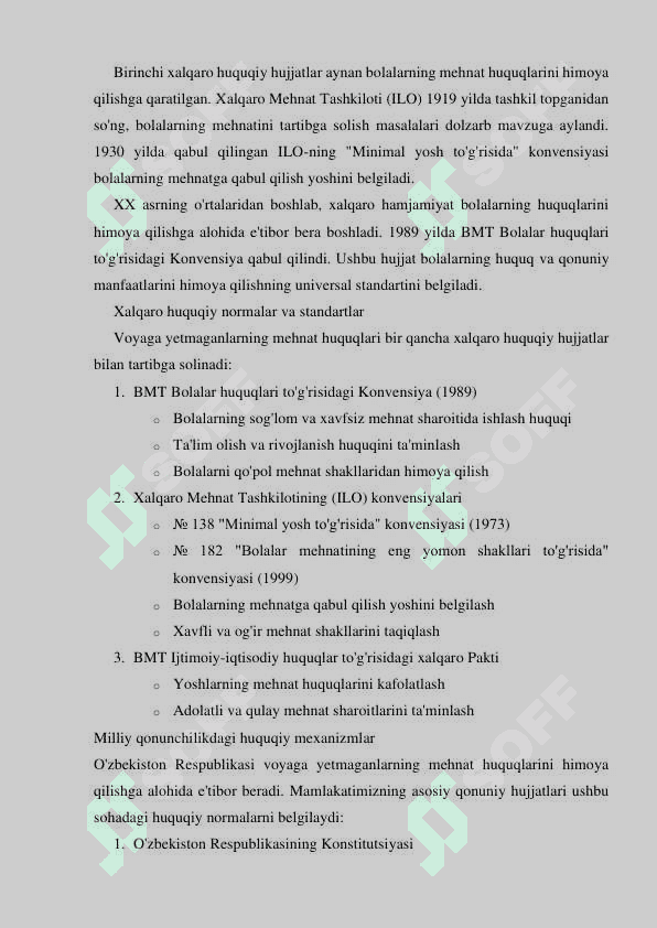 18 yoshgacha bo‘lgan xodimlarning mehnatini huquqiy jihatdan tartibga solishning o‘ziga xos xususiyatlari 4