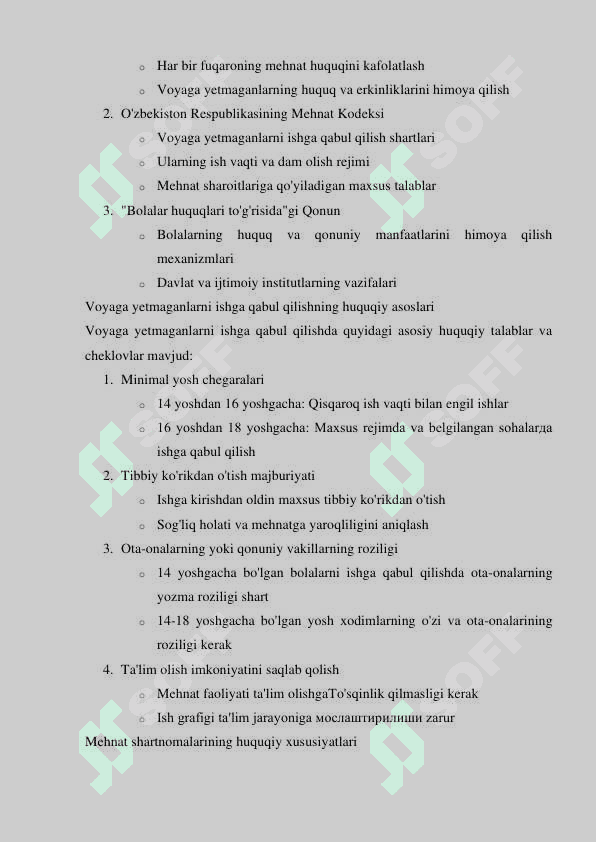 18 yoshgacha bo‘lgan xodimlarning mehnatini huquqiy jihatdan tartibga solishning o‘ziga xos xususiyatlari 5