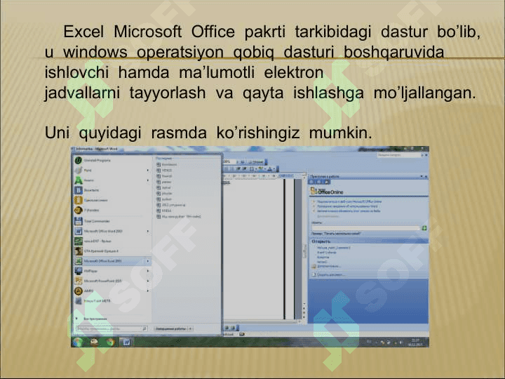 Excel dasturi haqida 5