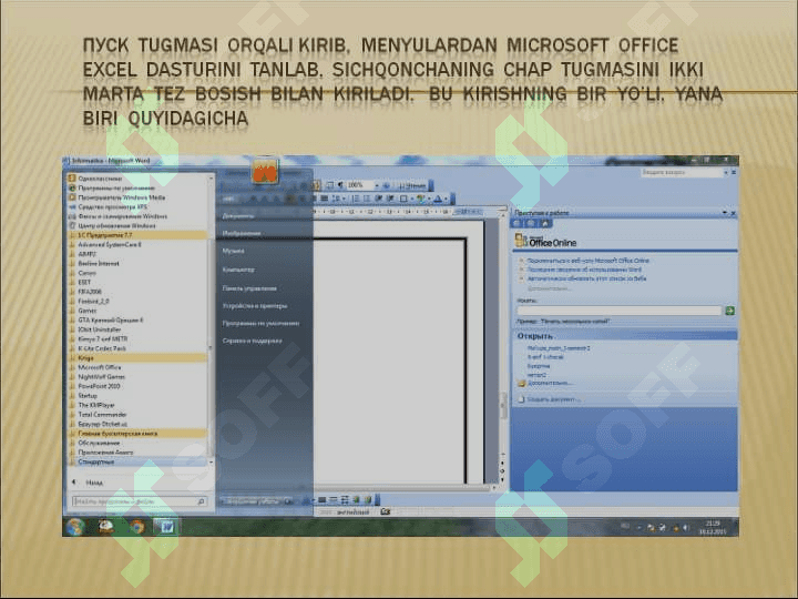 Excel dasturi haqida 6