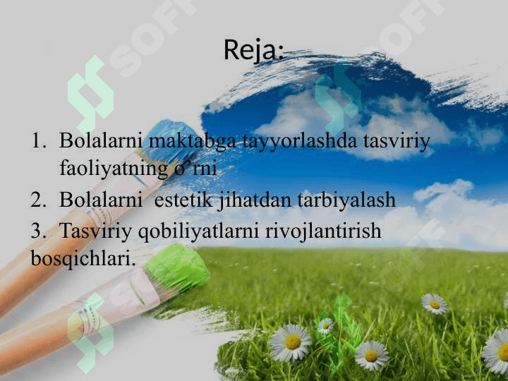 BOLALARNI MAKTABGA TAYYORLASHDA TASVIRIY FAOLIYATNING O’RNI 2