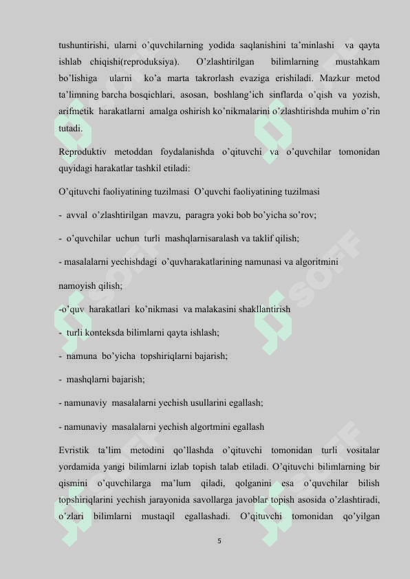 Pedagogika fanlarini o’qitishda amaliy metodlardan foydalanish 5