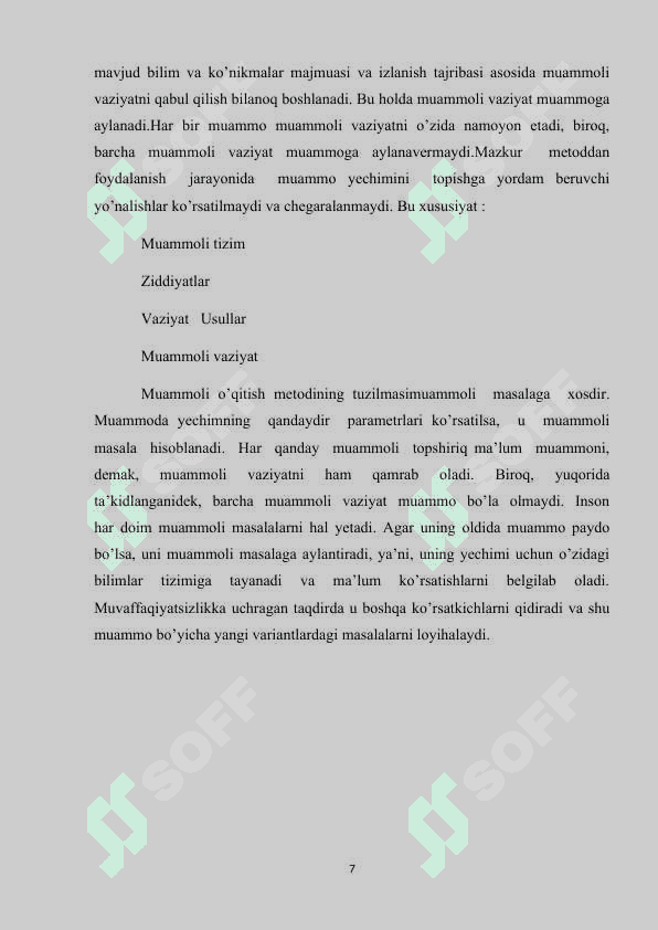 Pedagogika fanlarini o’qitishda amaliy metodlardan foydalanish 7