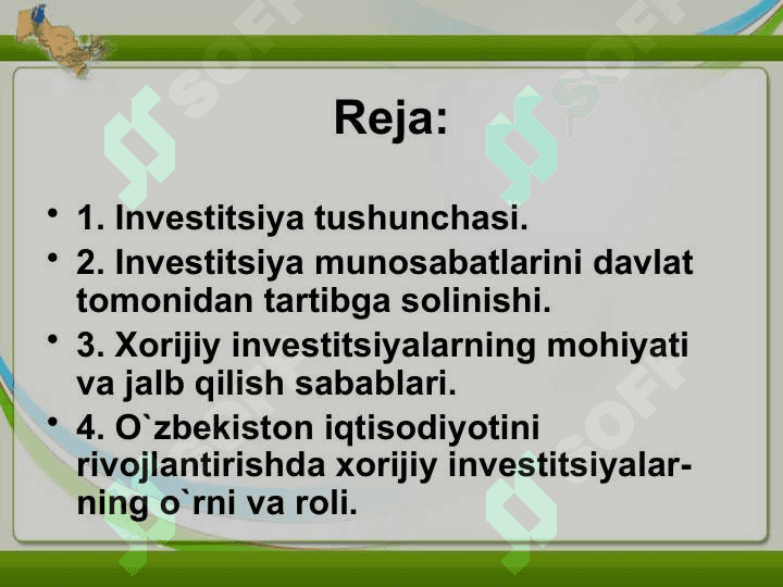 Investitsiyalarning mohiyati, grafigi va funksiyasi 2