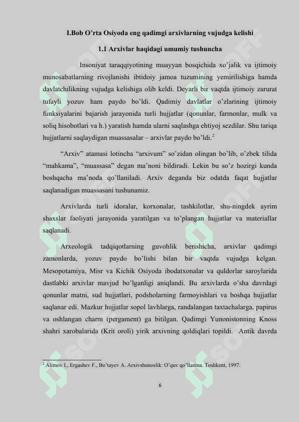 Qadimgi va o'rta asrlar davri arxivlari 6