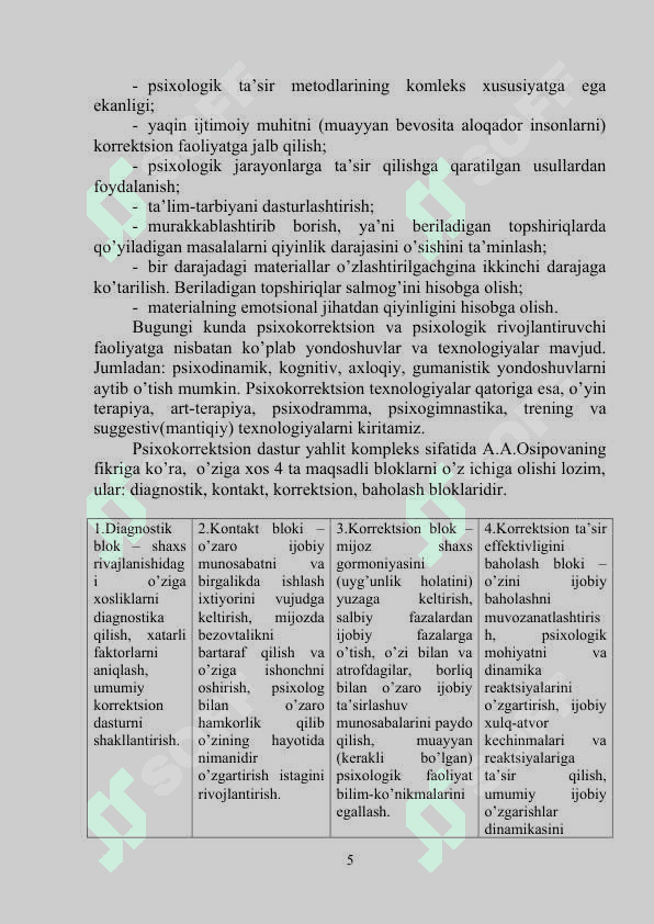 PSIXOKORREKTSION TRENING MASHG’ULOTLARI 5