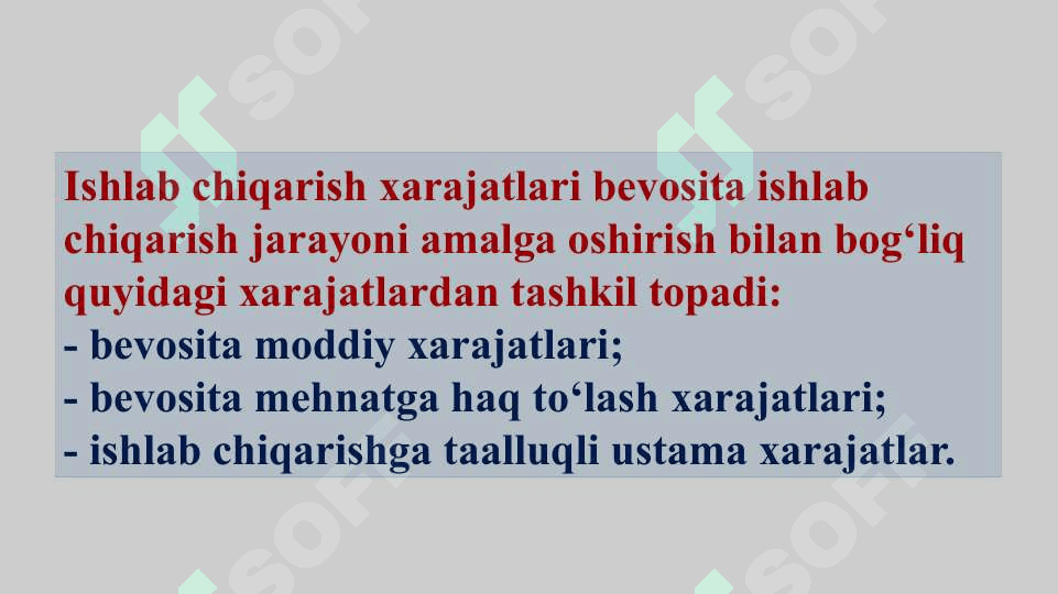 Korxona xarajatlari 7