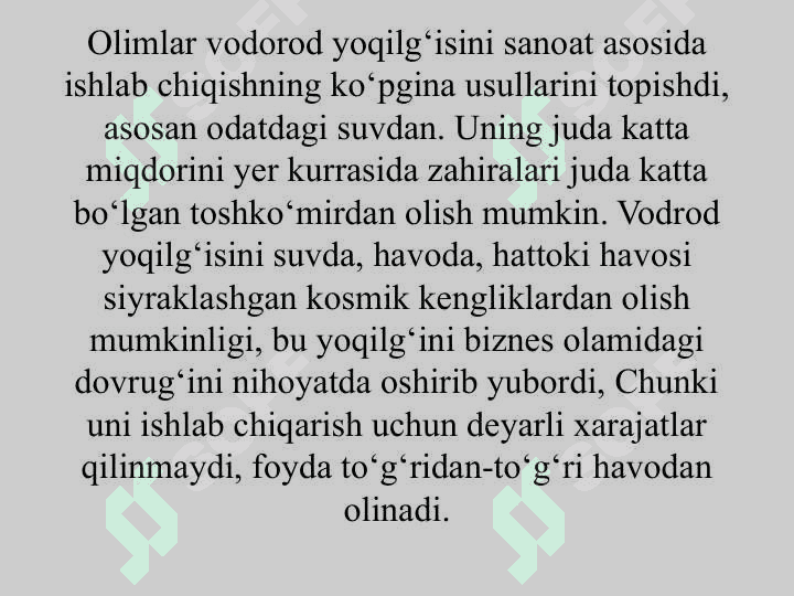 Energiyaning boshqa turlari va uni tejash 6