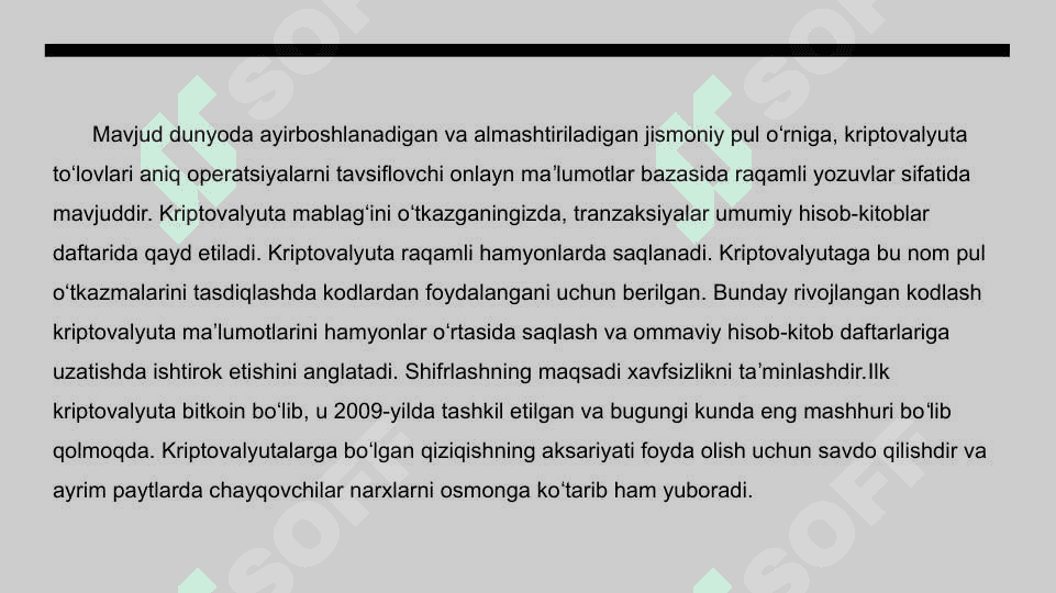 Kriptovalyutalar : tarixi va tasnifi 3