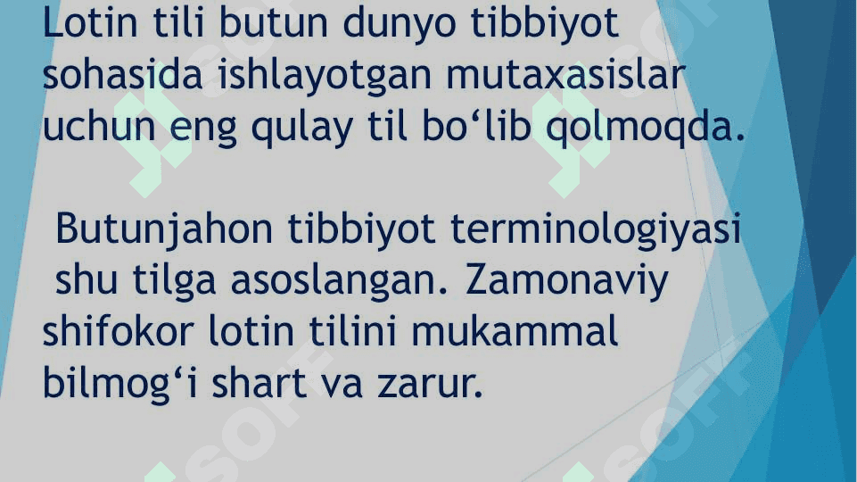 Zamonaviy tillarda lotinshunoslik. 6