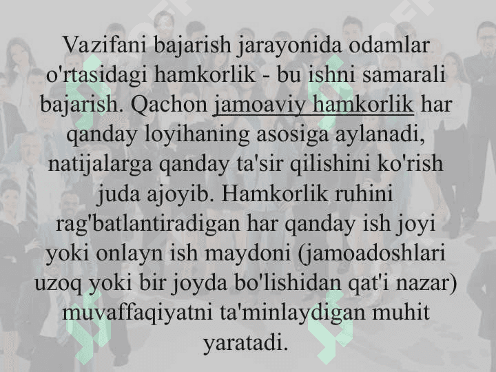 Jamoada ishlash ko’nikmasi 4