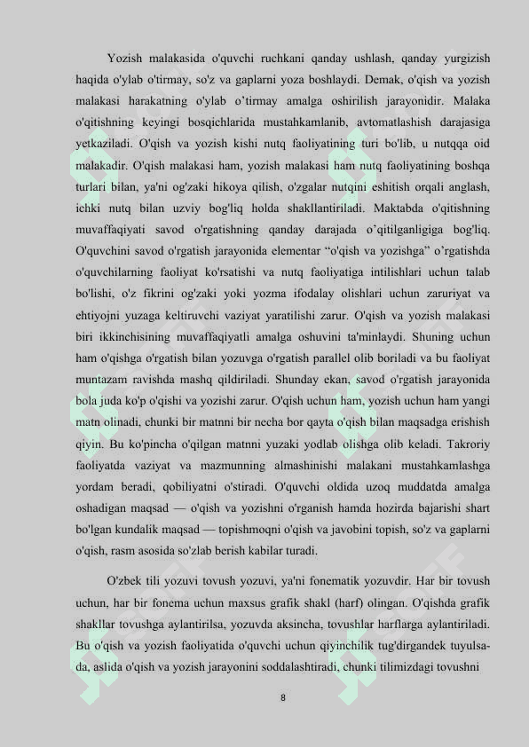 savod o'rgatish darslarida dam olish daqiqalarini tashkil etish 8