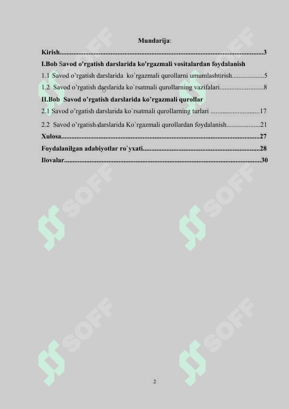 Savod o'rgatish darslarida ko'rgazmali vositalardan foydalanish 2
