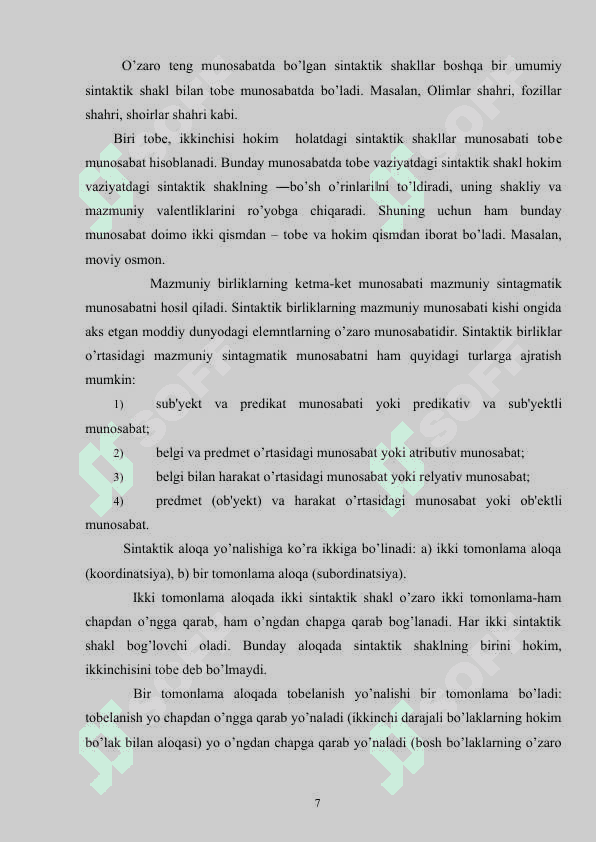 Shart mayli vositasida ergashgan qo‘shma gaplar. 7