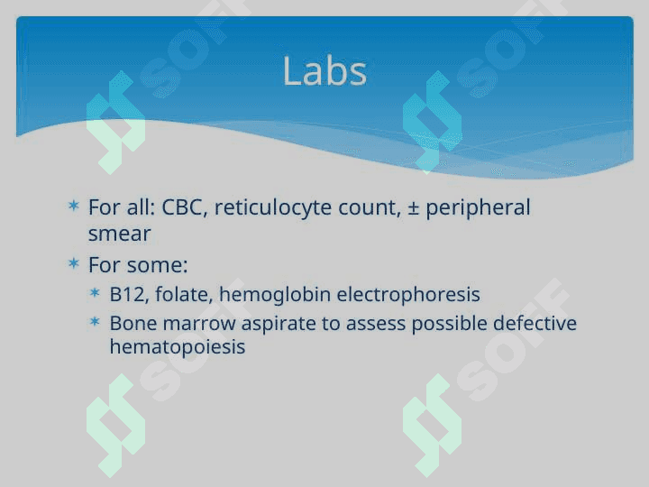Anemia  Anemia is a laboratory diagnosis 8