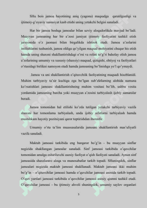 Sinf rahbarining o'quvchilar jamoasi bilan ishlash usullari 5