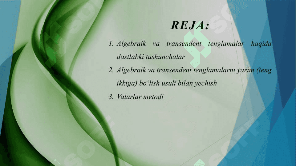 Algebraik va transtendent tenglamalarni tarkibiy yechishda oraliqni teng ikkiga boʻlish va vatarlar usullarini samaradorlik boʻyicha taqqoslash 2