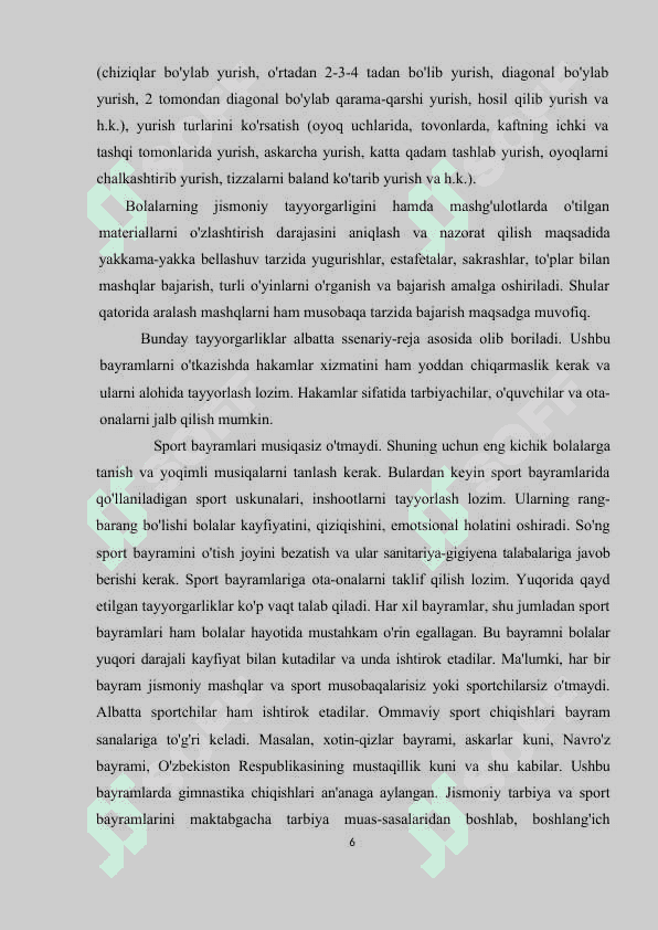 Sport bayramlarini tashkil qilish va ótkazish metodikasi 6
