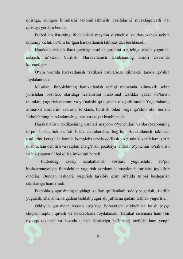 Sport maktablarida futbol o’yinini o’rgatishda taktikaning ahamiyati 5