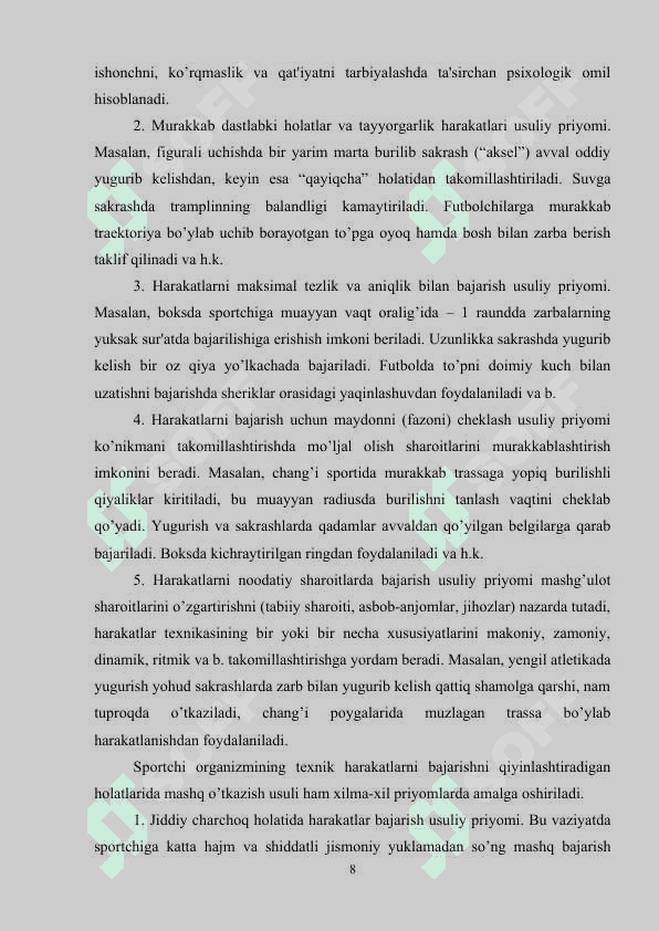 Sport o'yinlarida hujum va himoya taktik harakat usullari, ularni o'rgatish uslubiyati 8