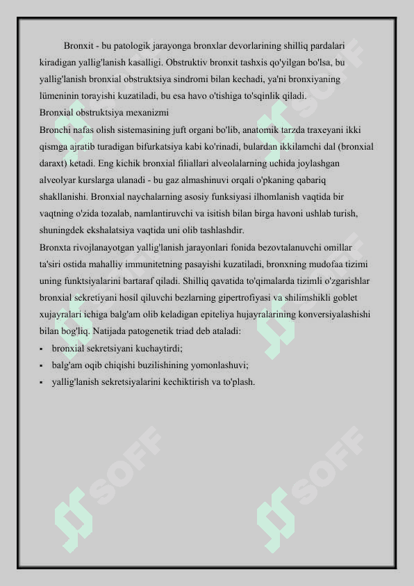 BRONXOOBSTRUKTIV SINDROMNI DAVOLASHDA  DORI VOSITALARINI RATSIONAL QO’LLASH 2