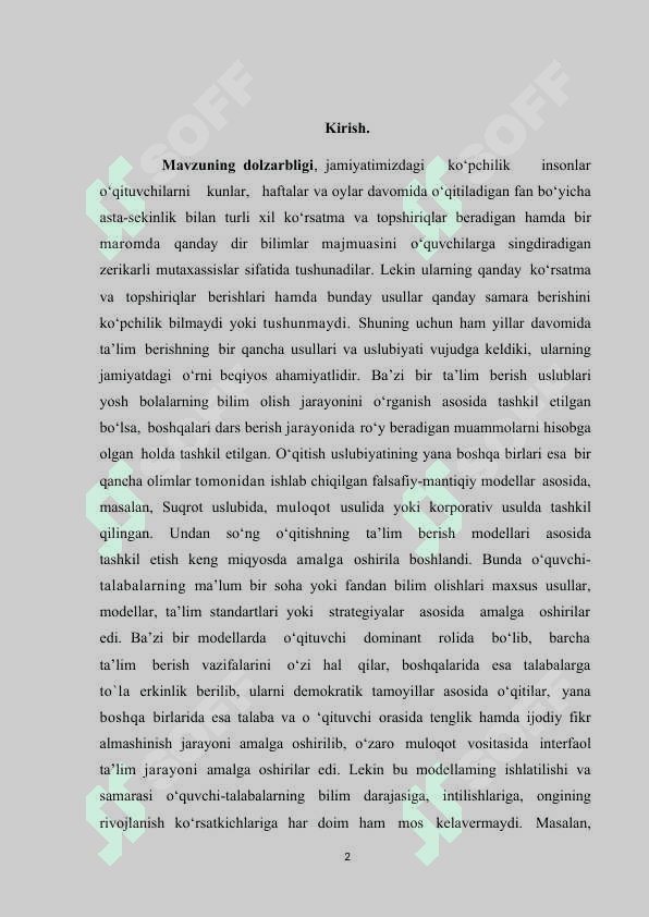 TA`LIMNING INTERFAOL METODLARI 2
