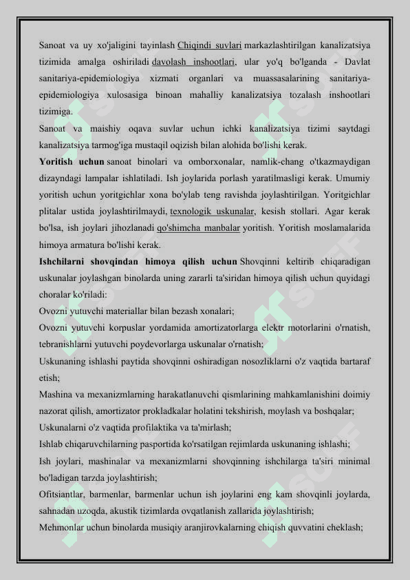 SHIFOXONANING OSHXONA ISH TARTIBI BILAN TANISHISH, TARQATMA, PARXEZ STOLLARI. PARXEZ STOLLARINI TUZISH VA BUYURISH 4
