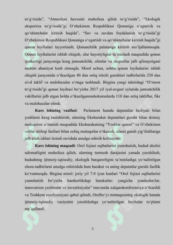 Tabiatni muhofaza qilish tadbirlarini ishlab chiqarish 3