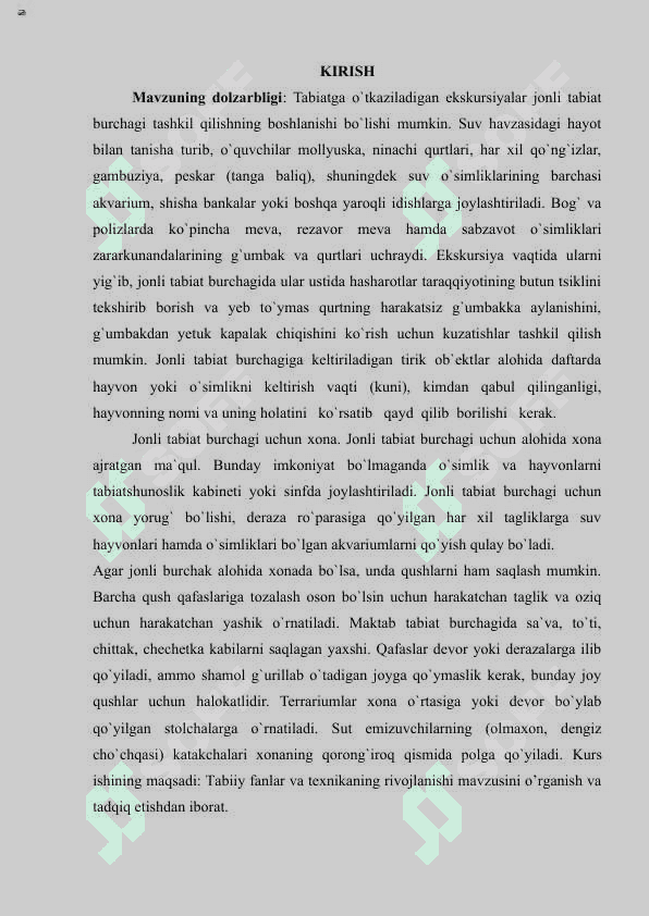 Tabiiy fanlar darslarida darslarni jihozlash va o'lkashunoslik burchagini tashkil qilish 2
