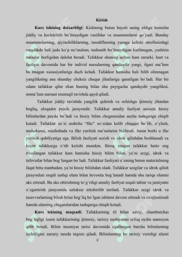 Tafakkur va tarqqiyot masalalari 2
