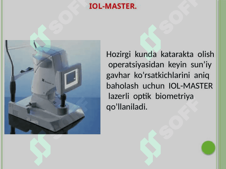 Ko’rish a’zosini tekshirish 8