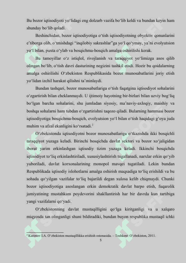 Taraqqiyotning O'zbek modeli va uning oziga xos xususiyatlari 5