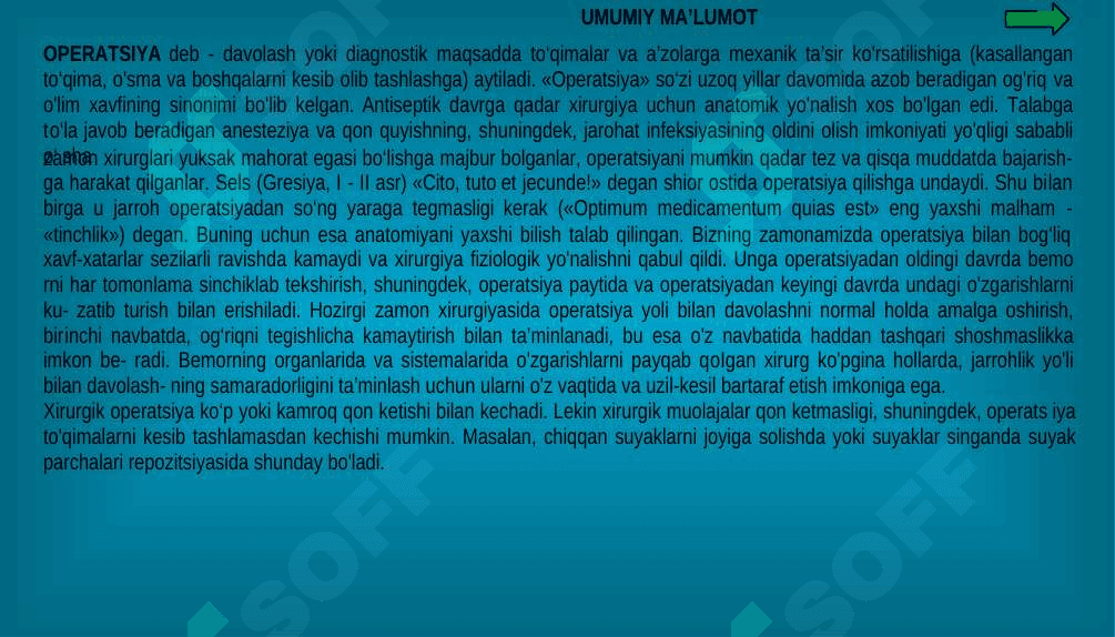 XIRURGIK OPERATSIYANI O‘TKAZISH 2