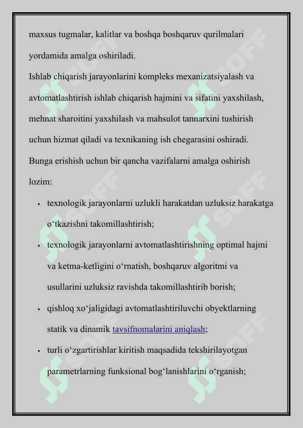 Rostlash obyektining xarakteristikalari 3