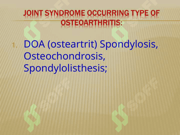 Articular syndrome differential diagnosis, tactics of GP 8