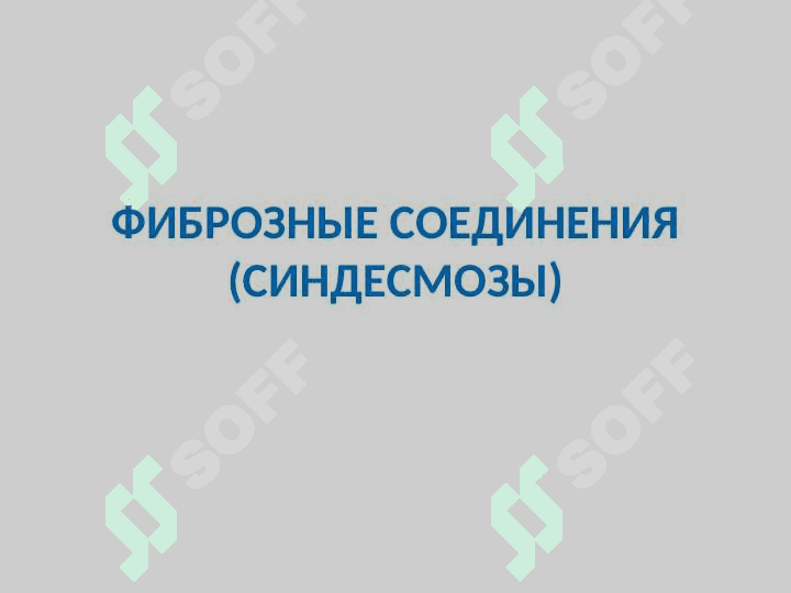ОБЩАЯ СИНДЕСМОЛОГИЯ 6
