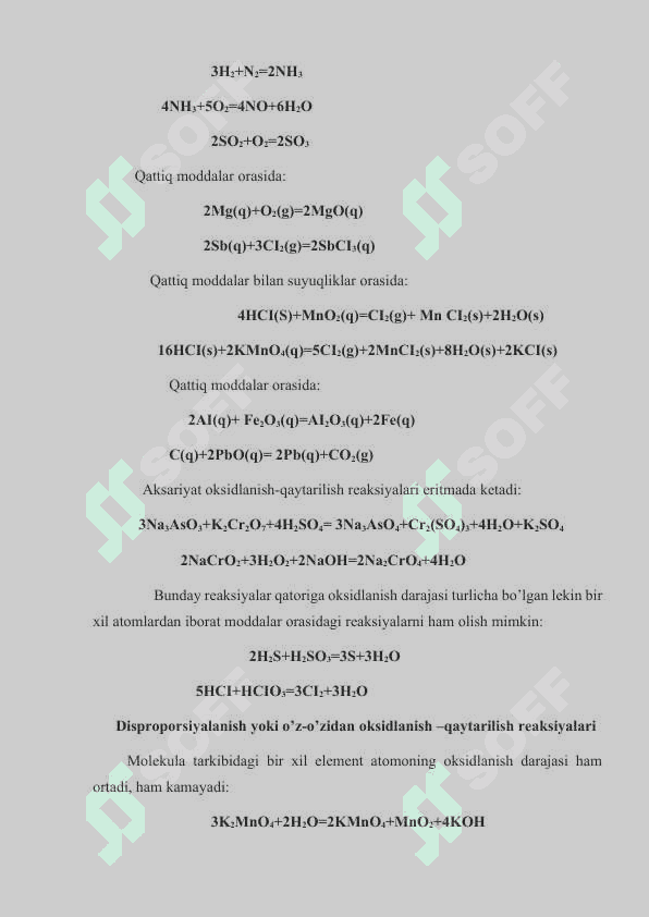 "Oksidlanish-Qaytarilish Tenglamalari Referat (1-Kurs)" 3