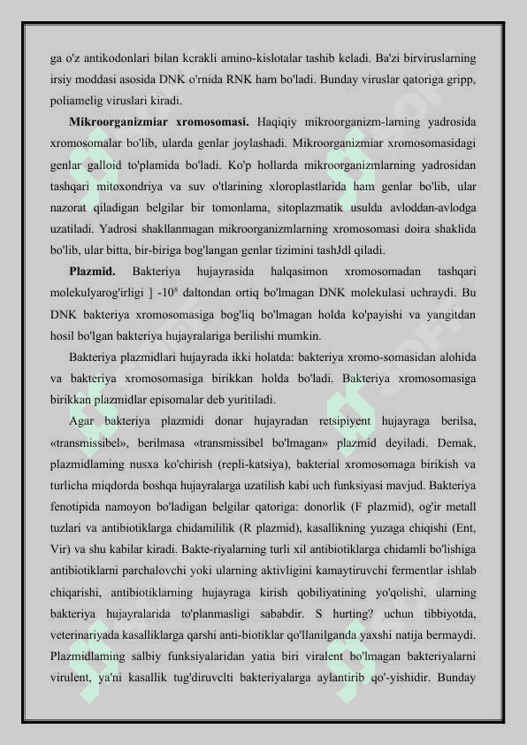 Mikroorganizmlar genetikasi 3
