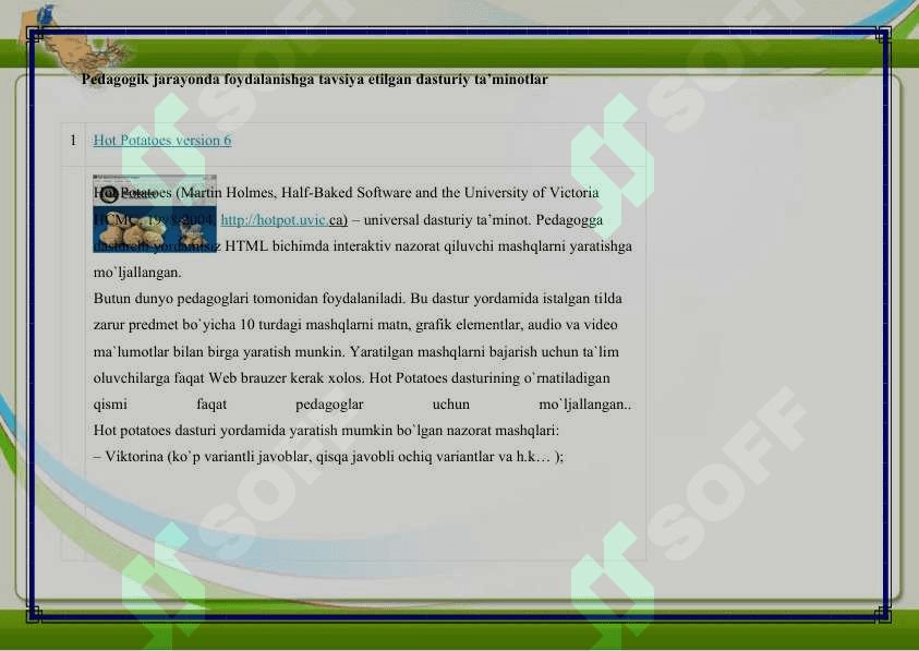 Pedagogik kompyuter dasturlari 6