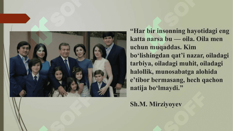 NIKOH VA OILANING AXLOQIY ASOSLARI, UNING YOSHLAR TARBIYASIDAGI O‘RNI 5