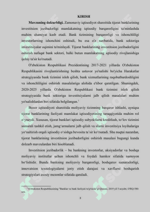 Tijorat banklarining invistitsion jozibadorligini ta'minlash yo'llari tayyor 3