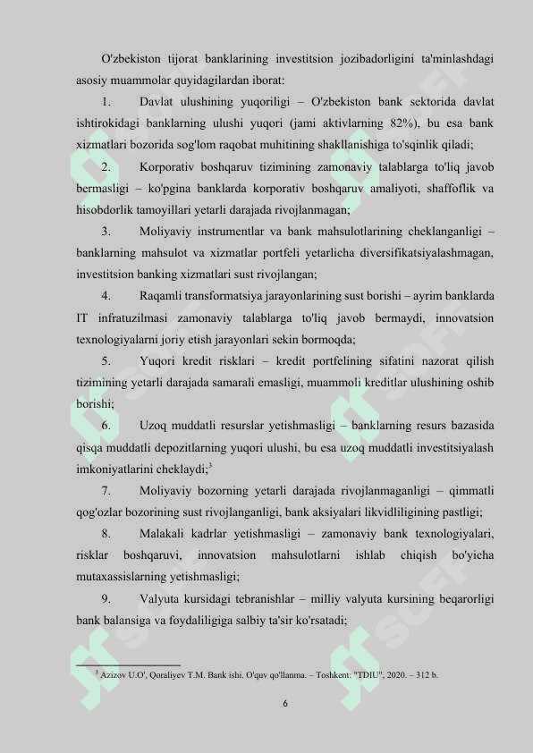 Tijorat banklarining invistitsion jozibadorligini ta'minlash yo'llari tayyor 6