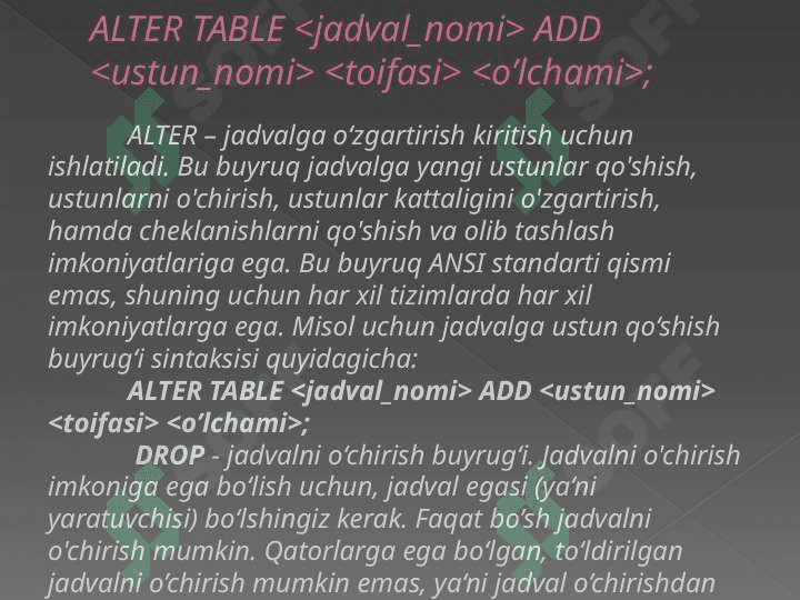 kutubxona ma'lumotlar bazasini loyihalash 2