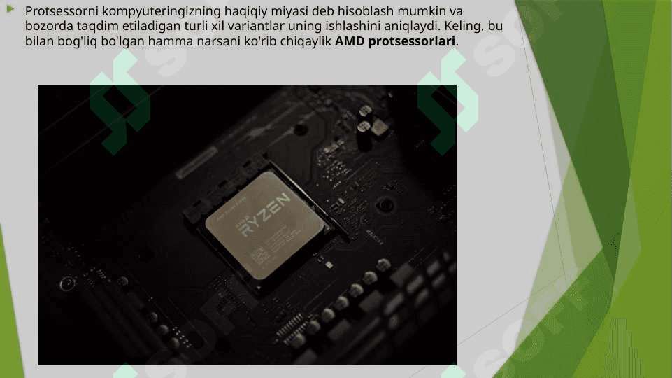AMD PROTSESSORLARINING  IMKONIYATLARI VA TEXNIK KO’RSATKICLARI 2