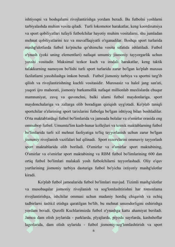 Umumiy o'rta ta'lim maktab o'quvchilarida fudbolchilarning tezkor kuch tayyorgarligini tarbiyalash 6