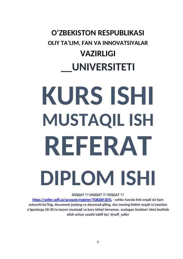 MILLIY IQTISODIYOT VA UNING MIKROIQTISODIY KO'RSATKICHLARI.MILLIY HISOBLAR TIZIMI