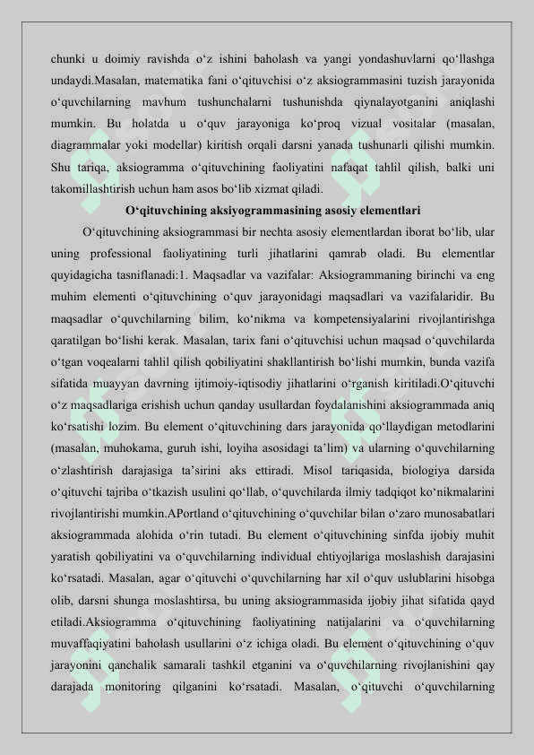 Bo‘lajak o‘qituvchining aksiogrammasini ishlab chiqish va ijodiy salohiyatini rivojlantirish muammolari.25 4