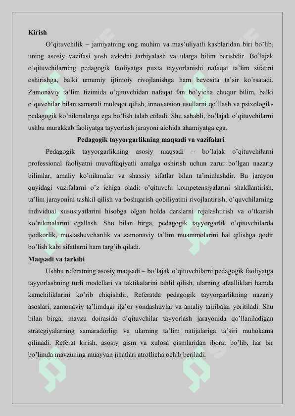 Bo‘lajak o‘qituvchilarni pedagogik faoliyatga tayyorlash modellari va taktikasi 25 2